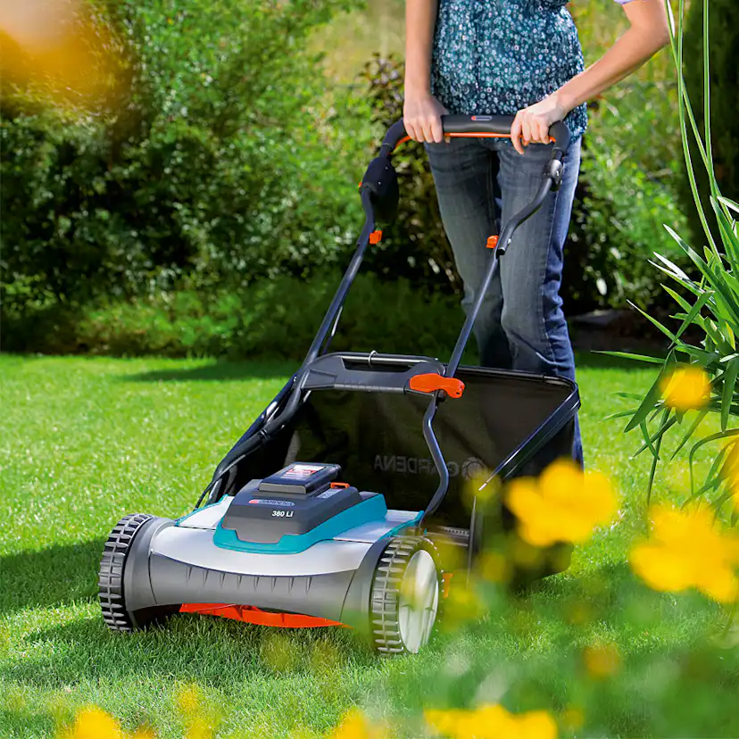 Gräsklippare Gardena Accu 380 Li Med Batteri