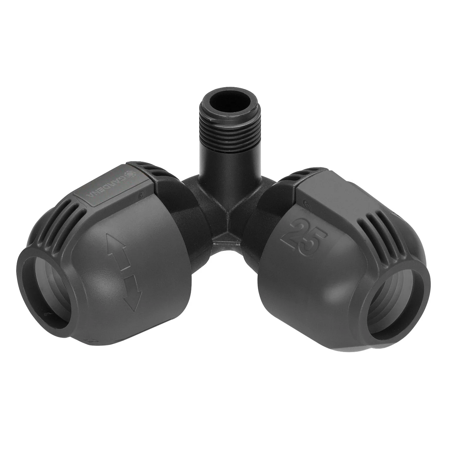 Vinklad L-skarv Gardena 25 mm x G 1/2 Hangänga