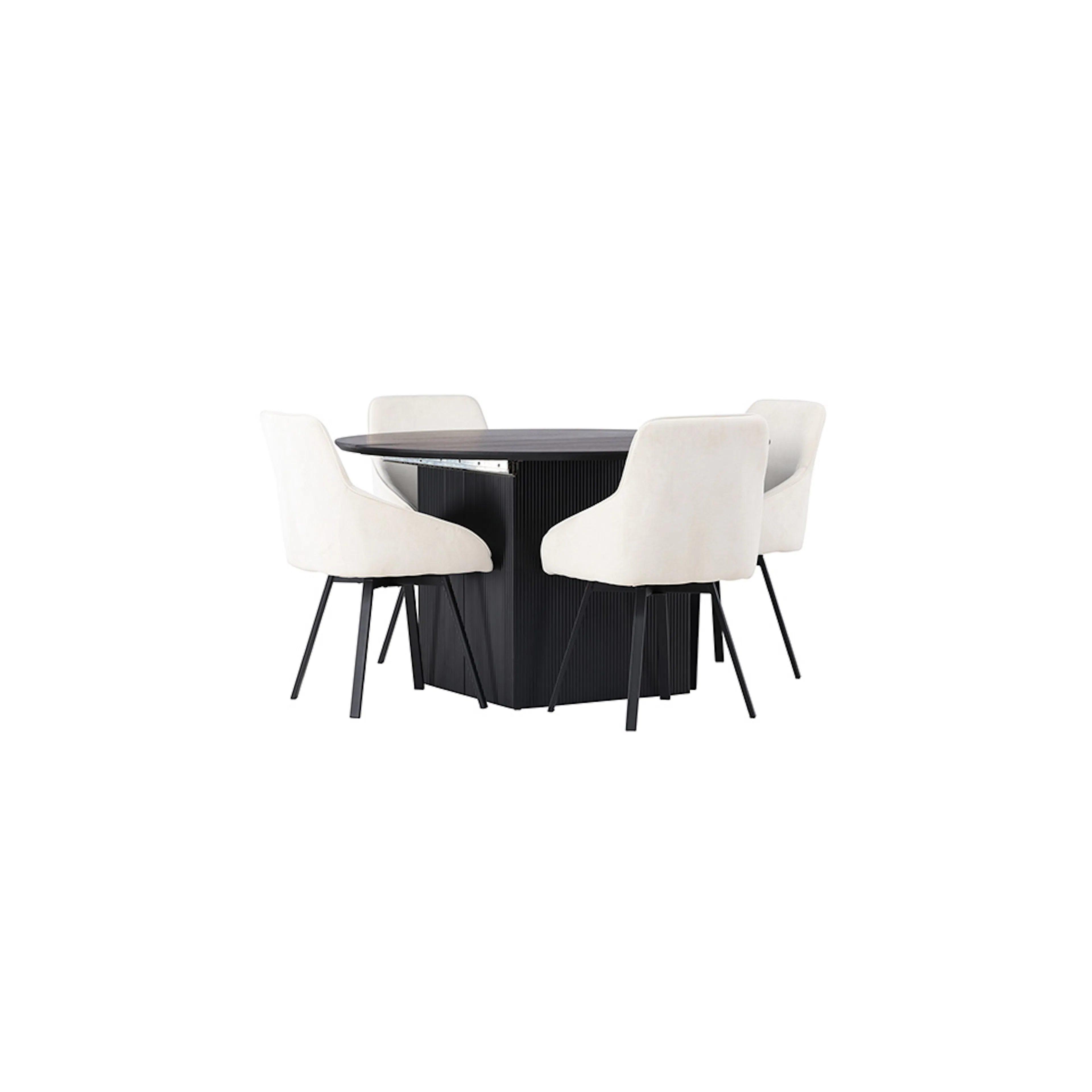 Matgrupp Venture Home Matilda med 4 Rosie Stolar Svart/Beige