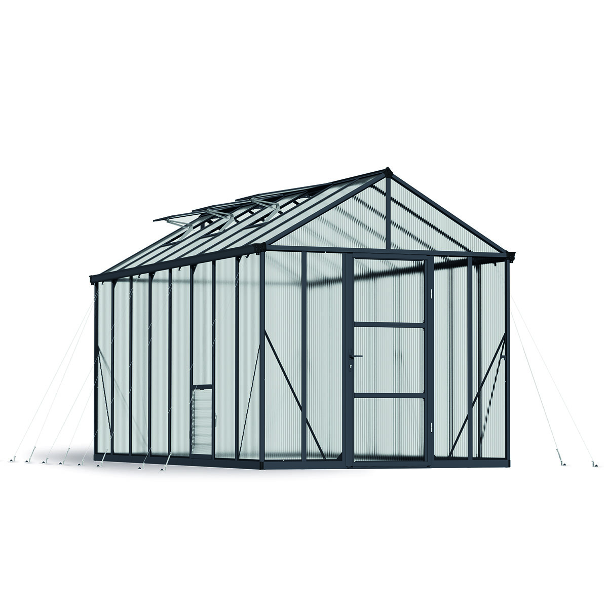 Växthus Canopia by Palram Glory 12,2 m² Mörkgrå