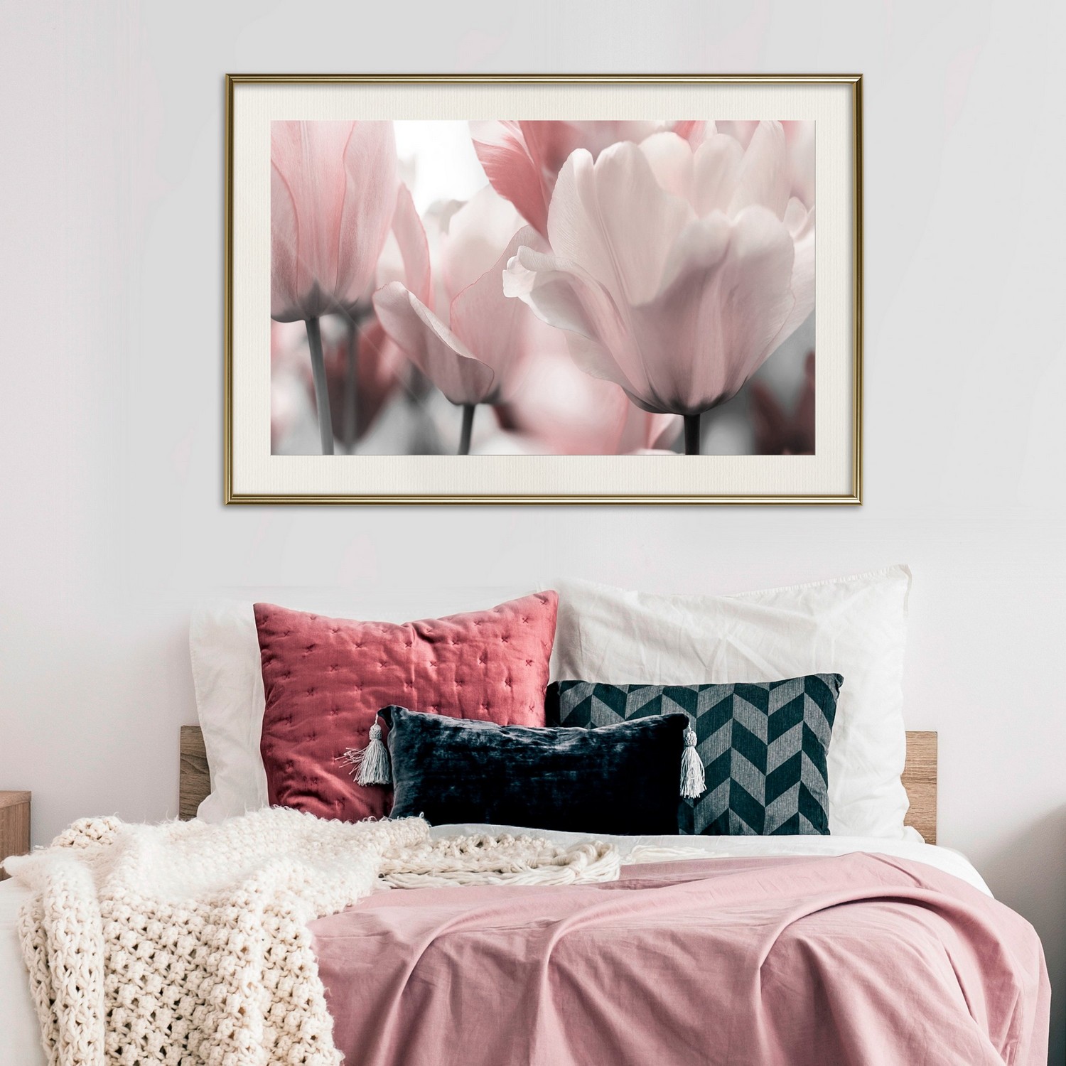 Affisch - Fabulous Tulips [Poster] 45x30 Guld ram med passepartout, 45x30 cm