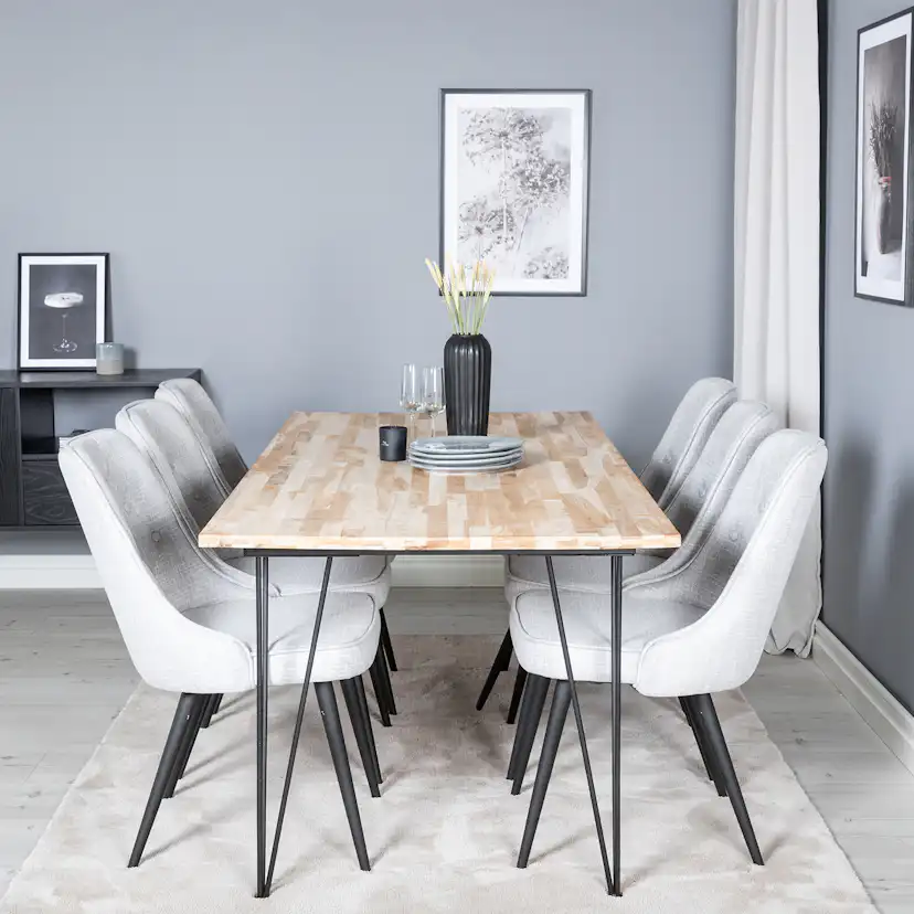 Matgrupp Venture Home Bim med 6 Vera Stolar