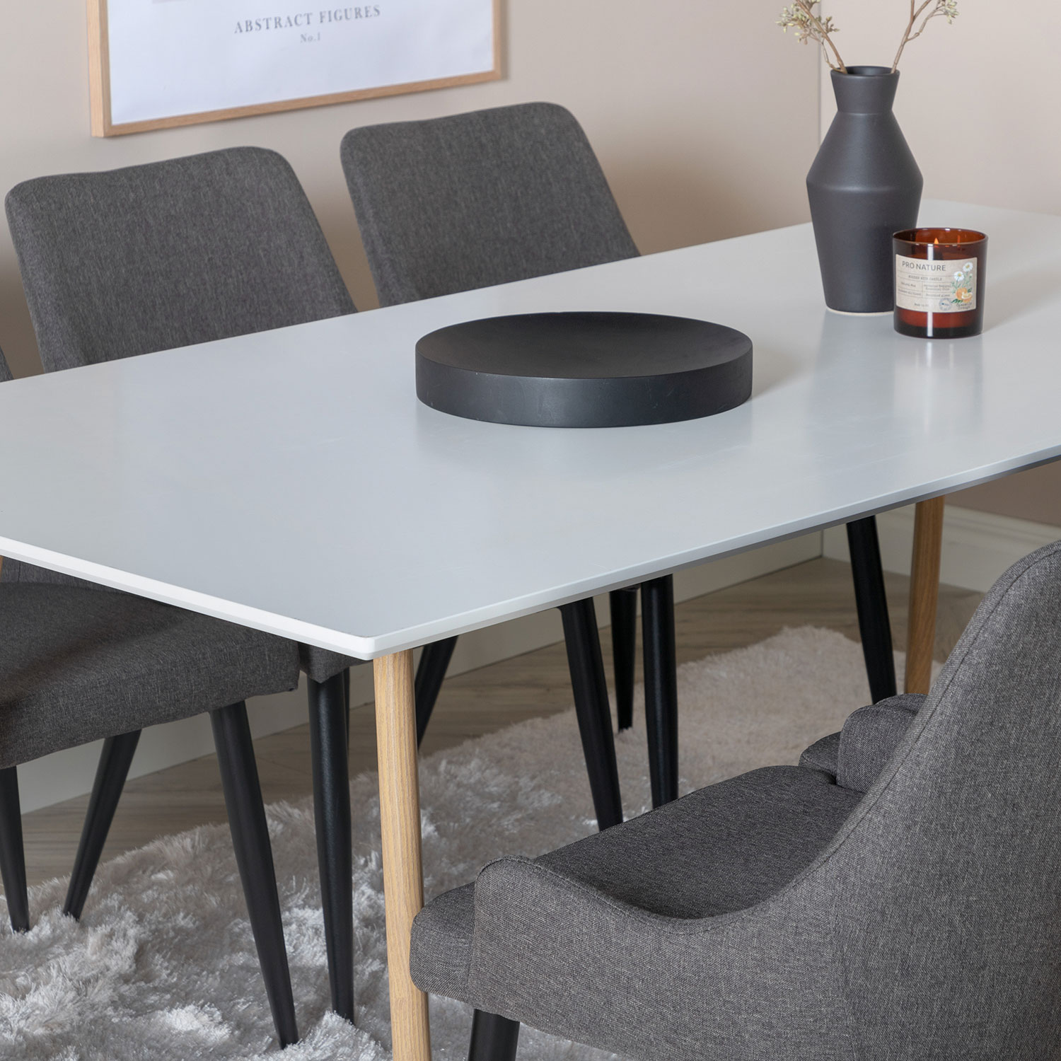 Matgrupp Venture Home Polar med 6 Plaza stolar Mörkgrå