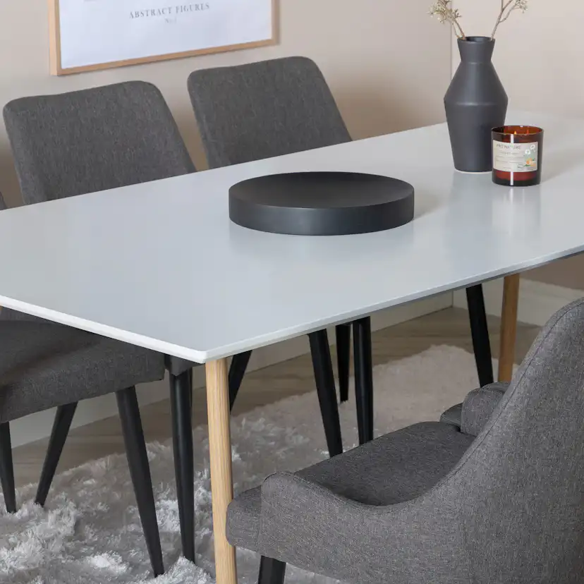 Matgrupp Venture Home Polar med 6 Plaza stolar Mörkgrå