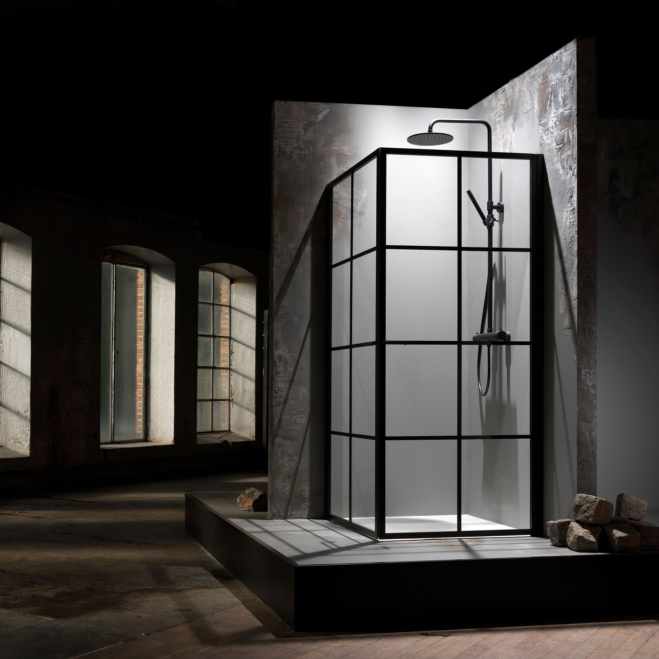 Duschhörn Macro Design Empire Hörna Klarglas Med Spröjs