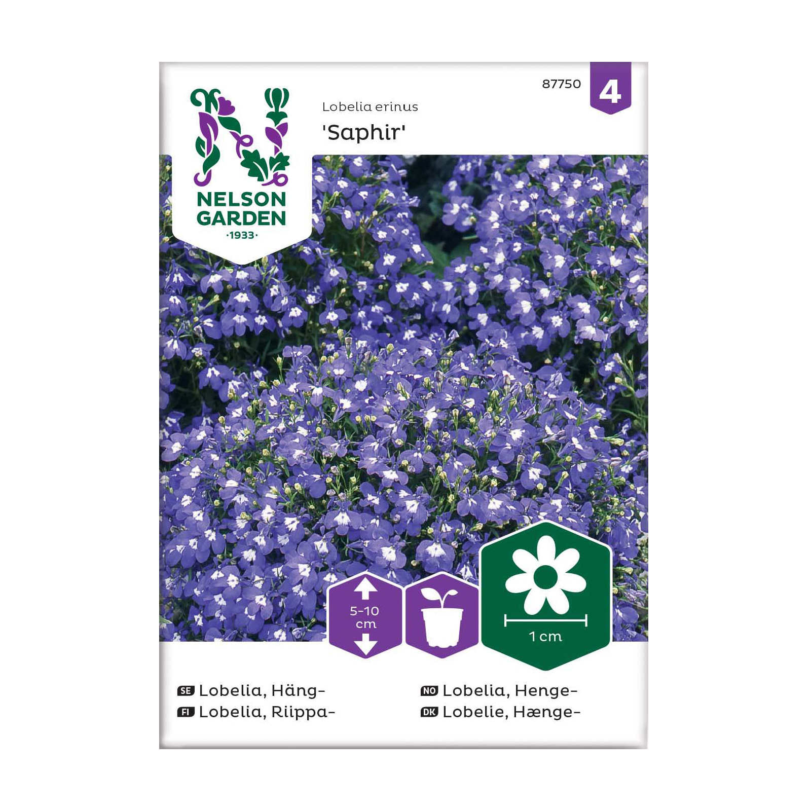 Frö Hänglobelia Nelson Garden Saphir Blå