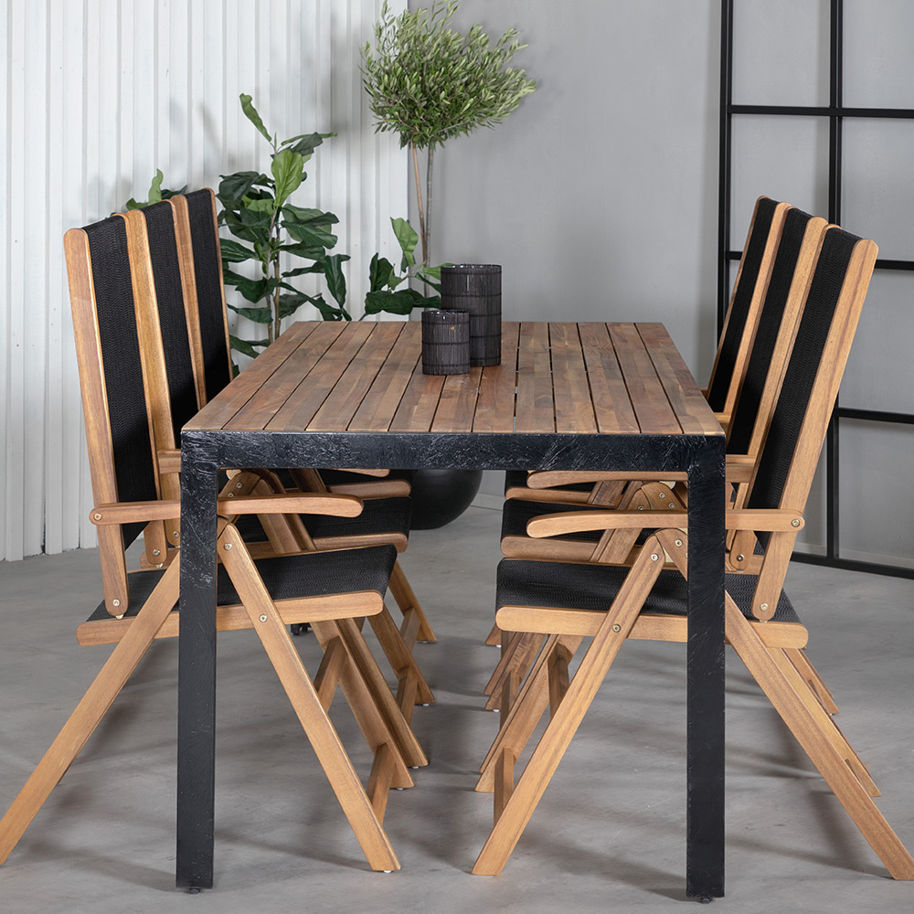 Matgrupp Venture Home Bois med 6 Lumi Stolar