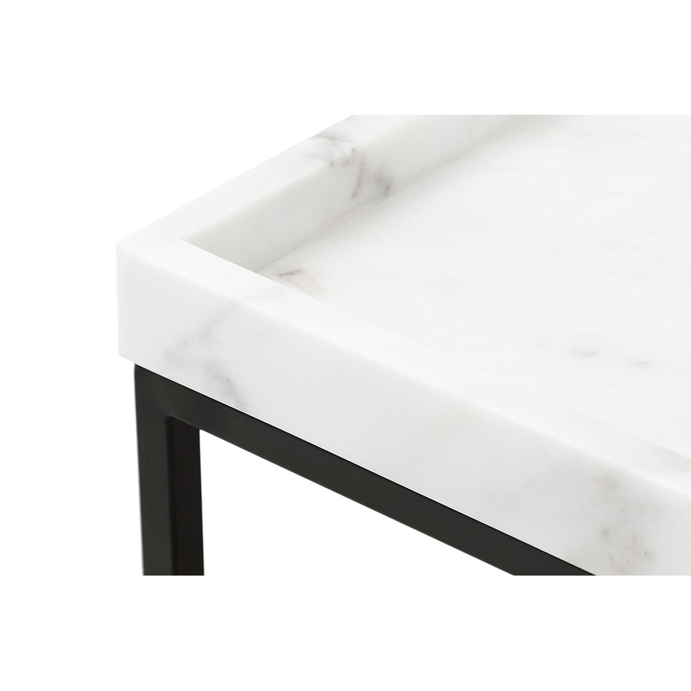 Kungshult Sidobord 60 cm Vit/Svart
