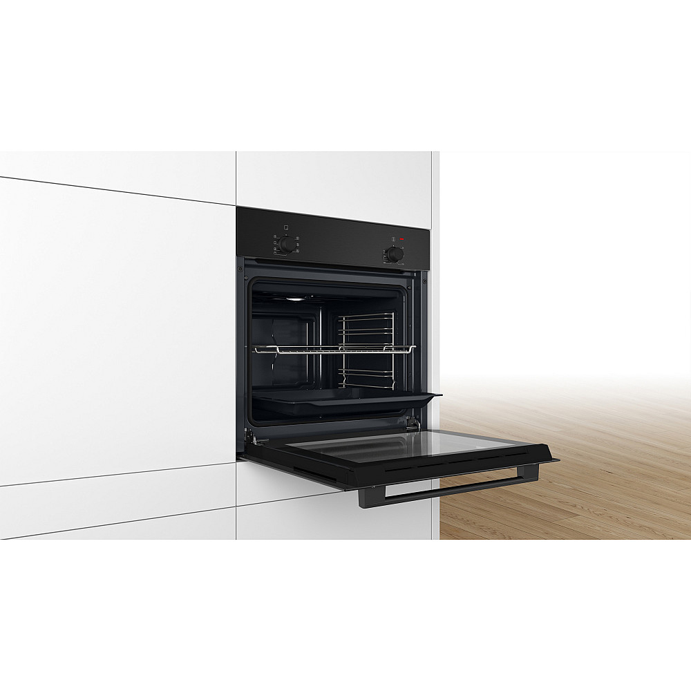 Inbyggnadsugn BOSCH Serie 2 HBF010BA1 Svart Effektiv 3D HotAir