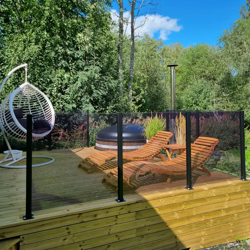 Glasräcke Green Land Patio Klar Glas