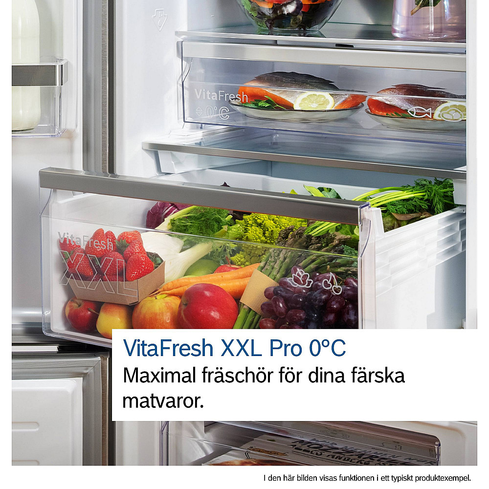 Integrerad Kyl/Frys Bosch Serie 4 KBN96VSE0 XL med Två Kylsystem För Optimal Nedkylning