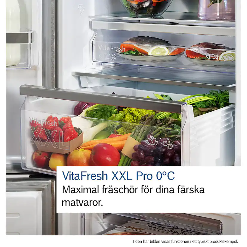Integrerad Kyl/Frys Bosch Serie 4 KBN96VSE0 XL med Två Kylsystem För Optimal Nedkylning