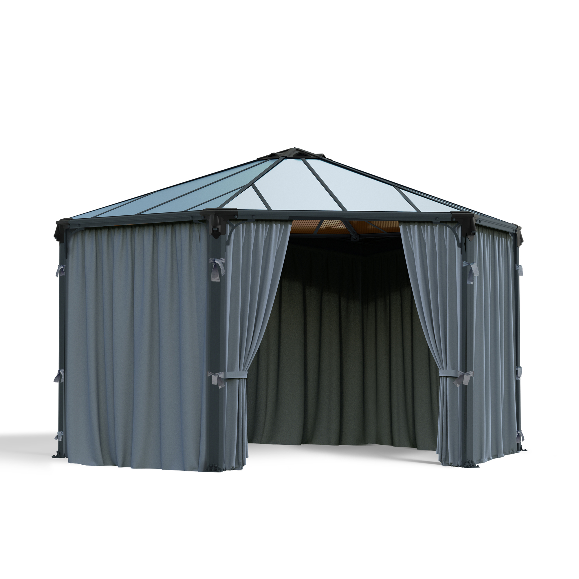 Gardinset Canopia by Palram Grå Till Monaco & Roma Paviljong 2,3 x 2,2 m