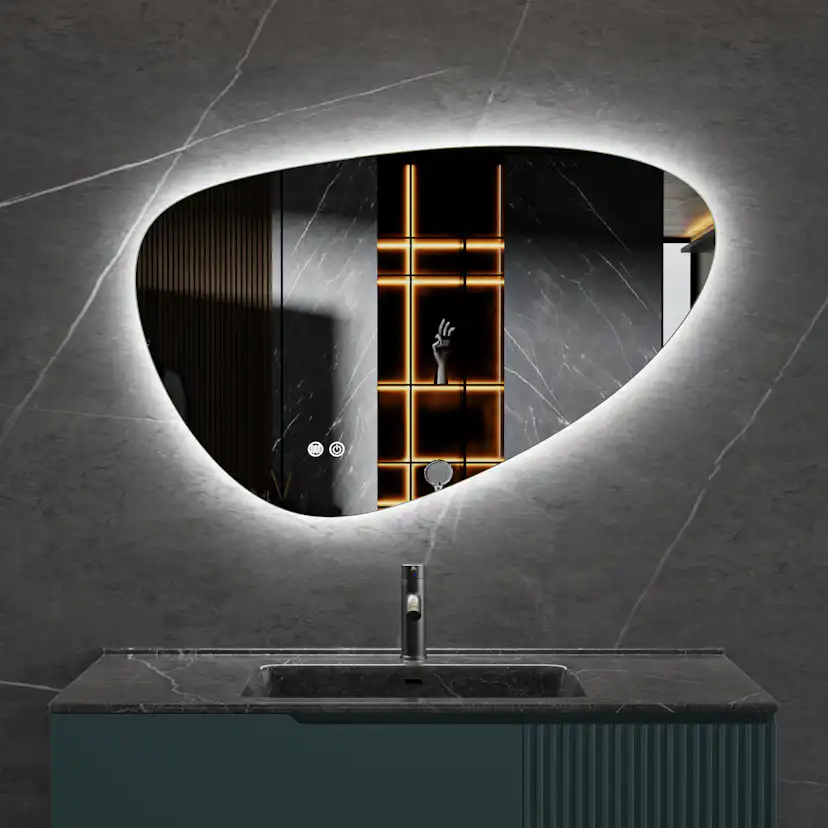 Badrumsspegel Lyfco med LED-Belysning 120x75 cm
