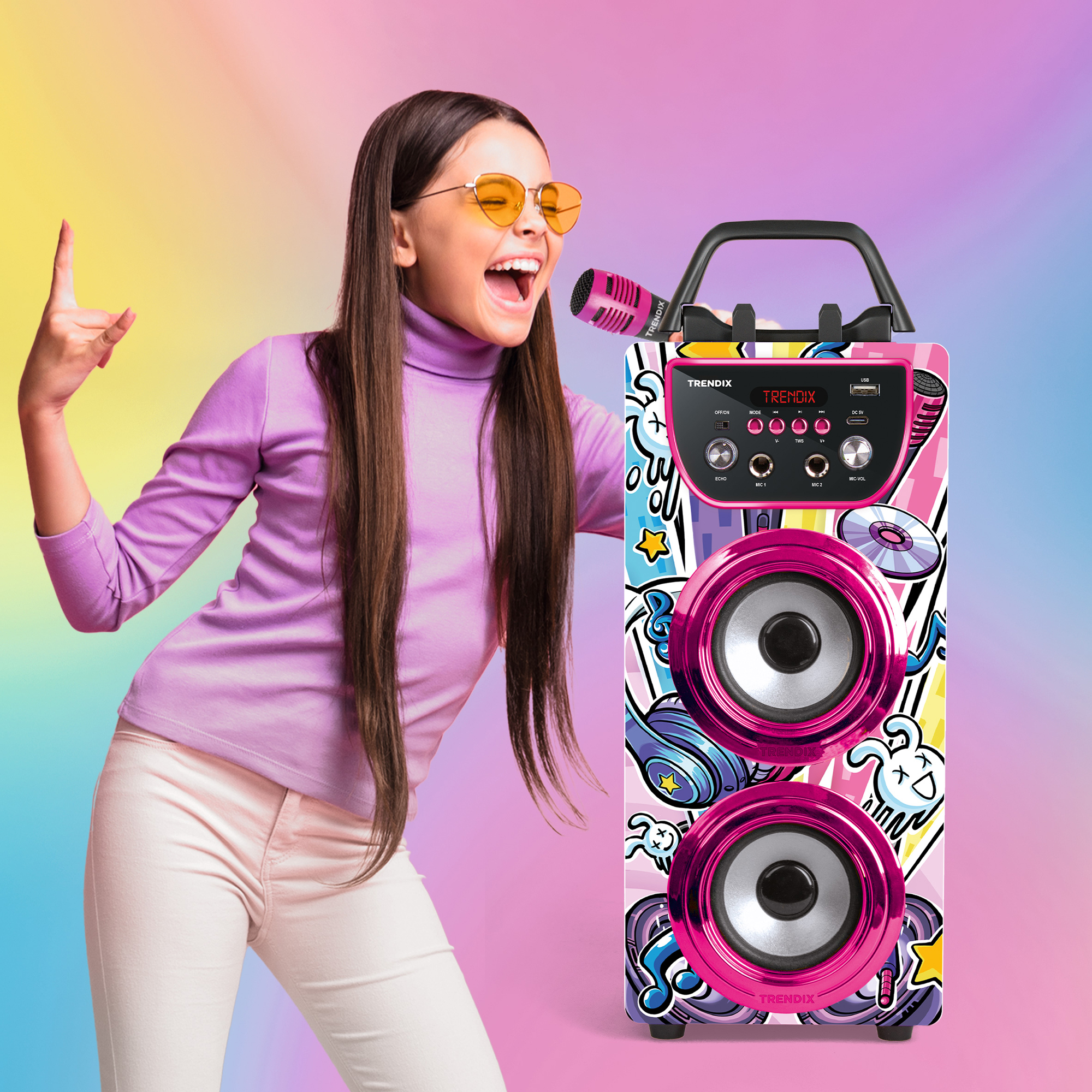 Karaokemaskin Trendix Party Edition Med 2 Mikrofoner