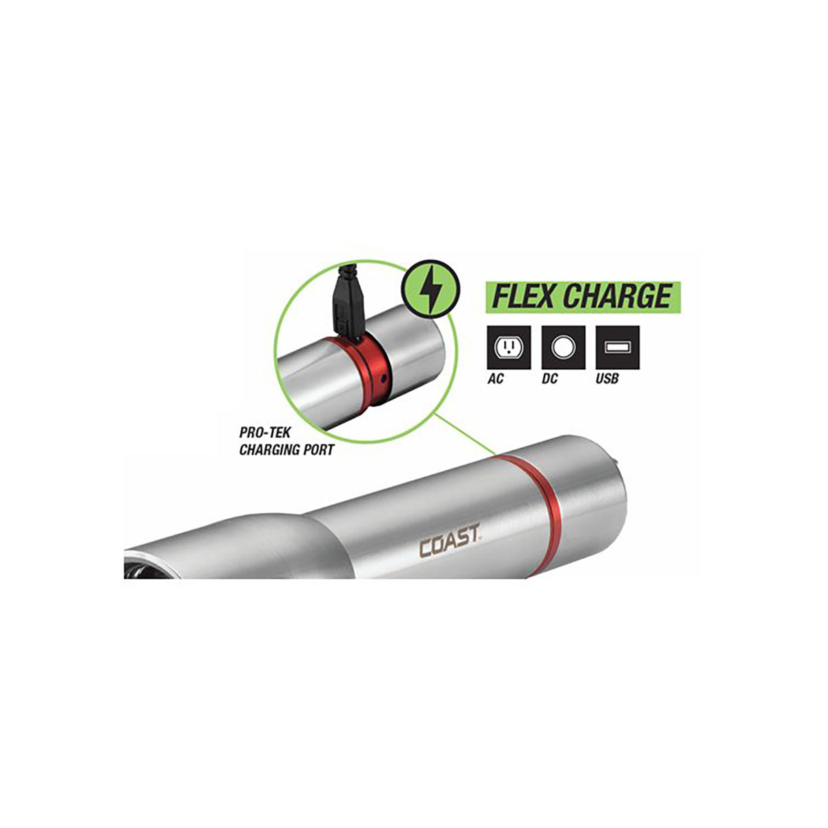 Ficklampa Coast A25R Uppladdningsbar 1000 Lumen PresentFörpackning