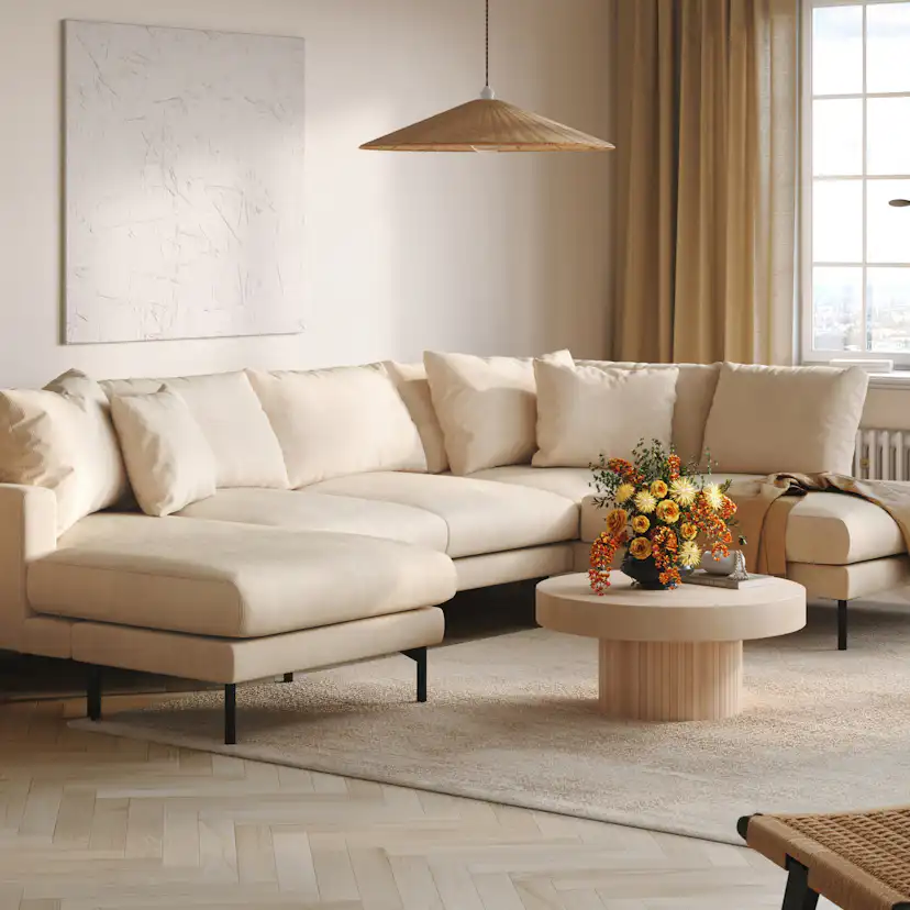 U-Soffa Scandinavian Choice Menard Soffa med Divan och Schäslong