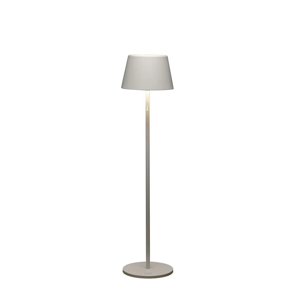Pomezia golvlampa USB vit Vit