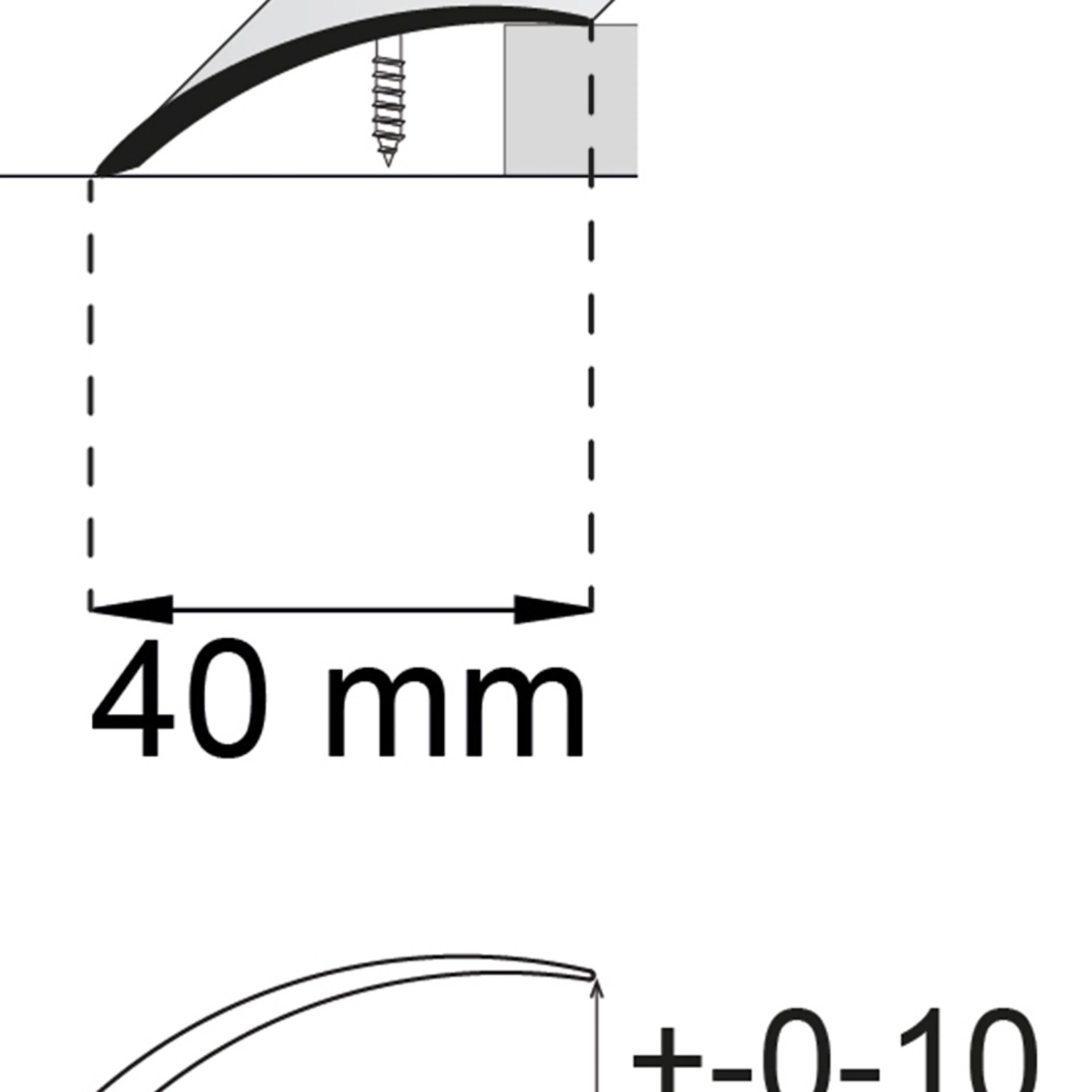 NIVÅLIST HABO A78 MÄSSING 40MM Längd: 2000 mm, Utförande: Mässing