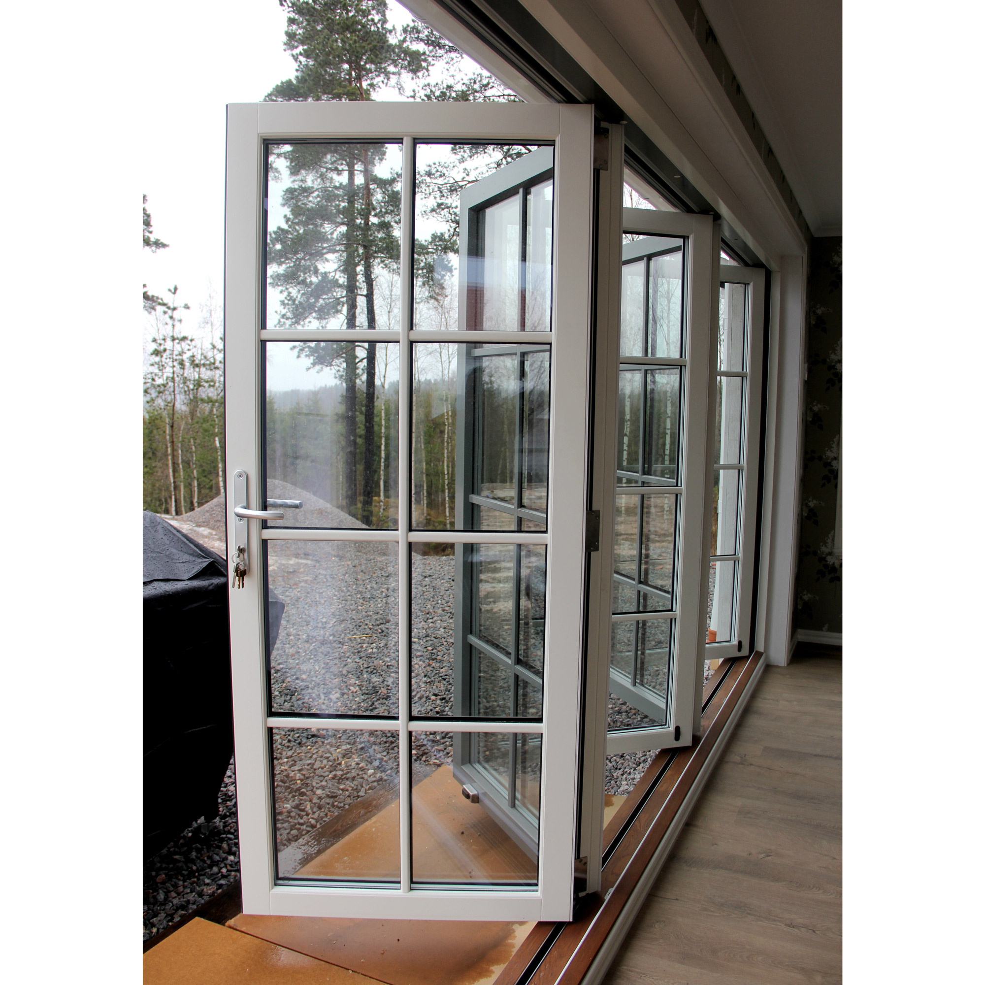 Vikdörr Vilenta Åre Trä/Aluminium 4-Delat