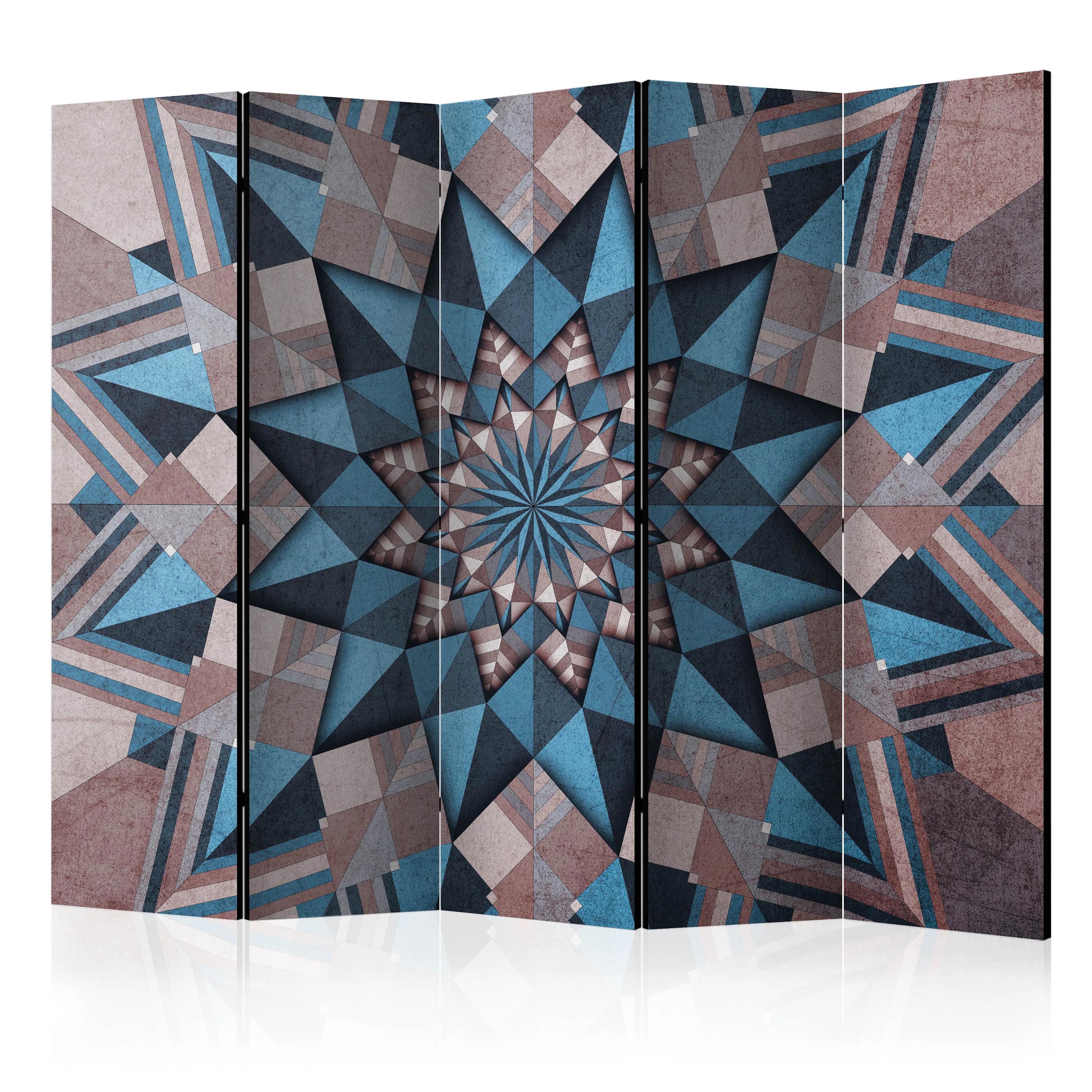 Rumsavdelare Arkiio Star Mandala Brown and Blue II 225x172 cm