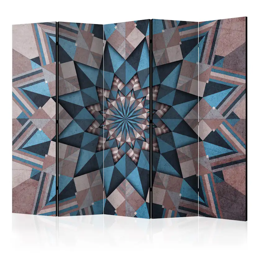 Rumsavdelare Arkiio Star Mandala Brown and Blue II 225x172 cm