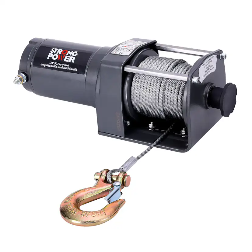Multifunktionsvinsch Strong Power 2000 12V med Trådlös Fjärrkontroll