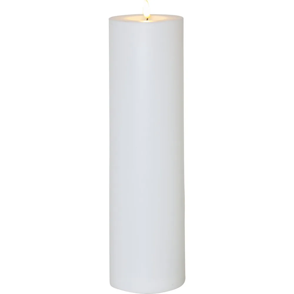 LED-Ljus Star Trading Flamme Rak Vit