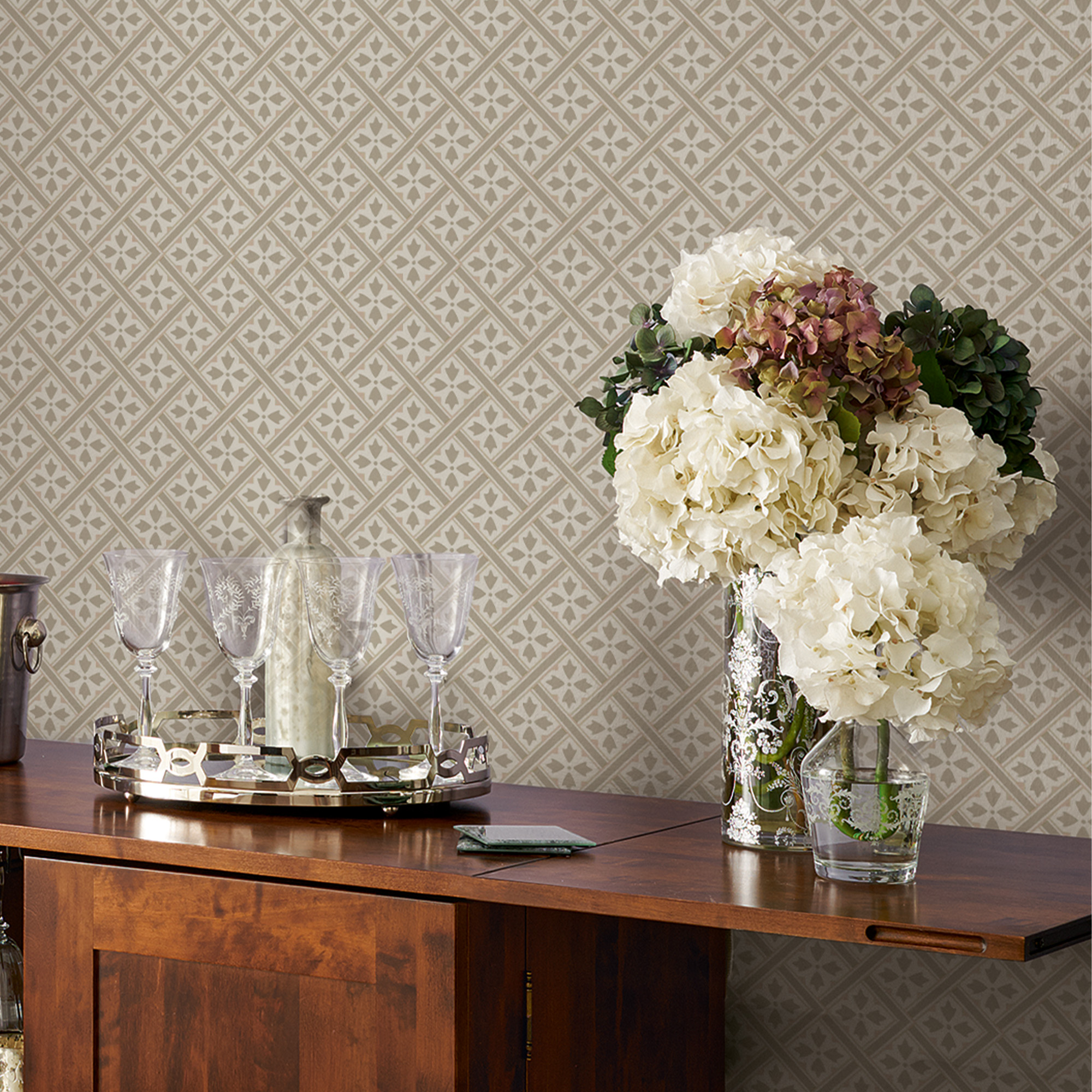 Tapet Laura Ashley Mr Jones Dove Gra