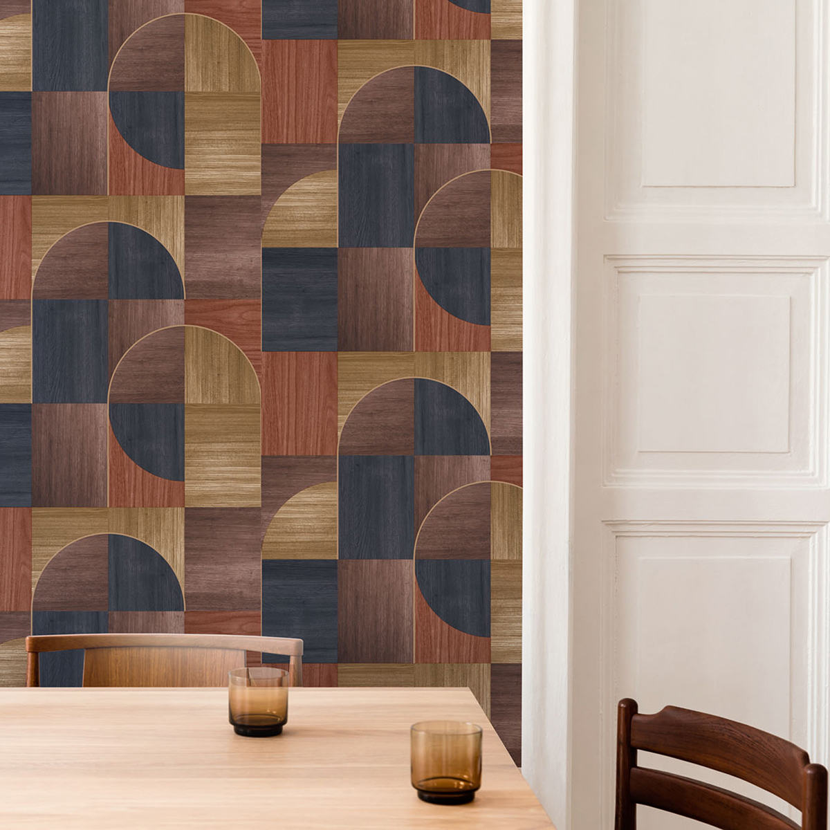 Tapet Easy Decor Wood Circles Brun