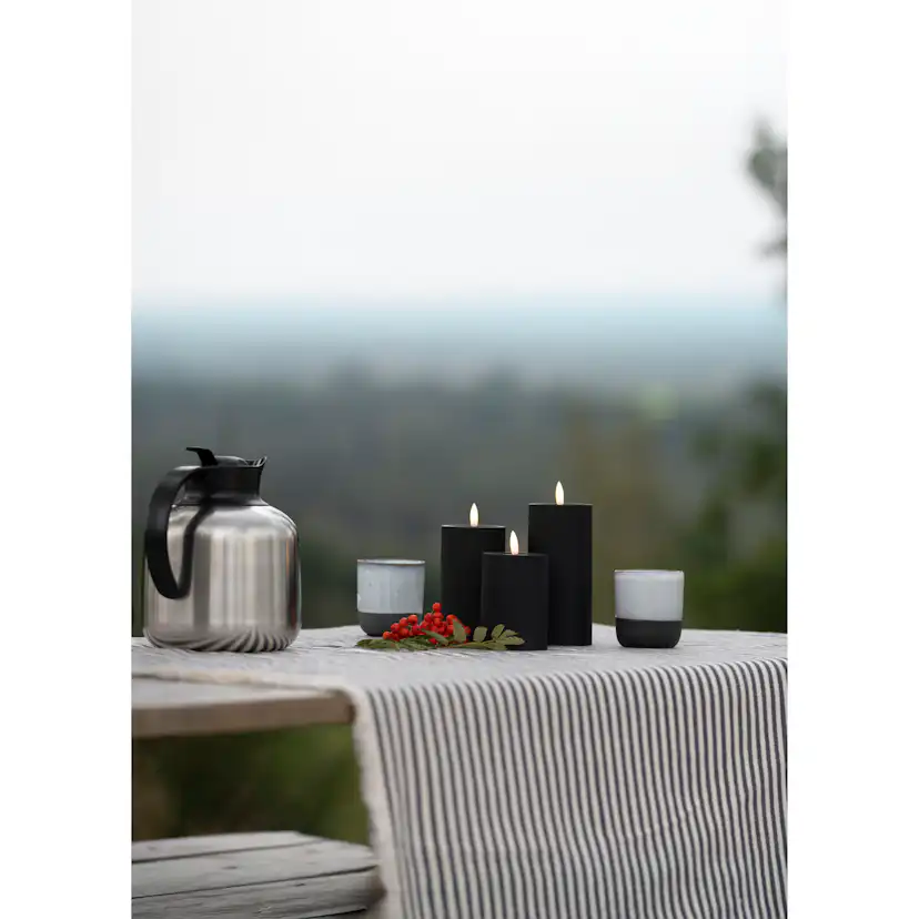 Blockljus LED svart 15cm Svart