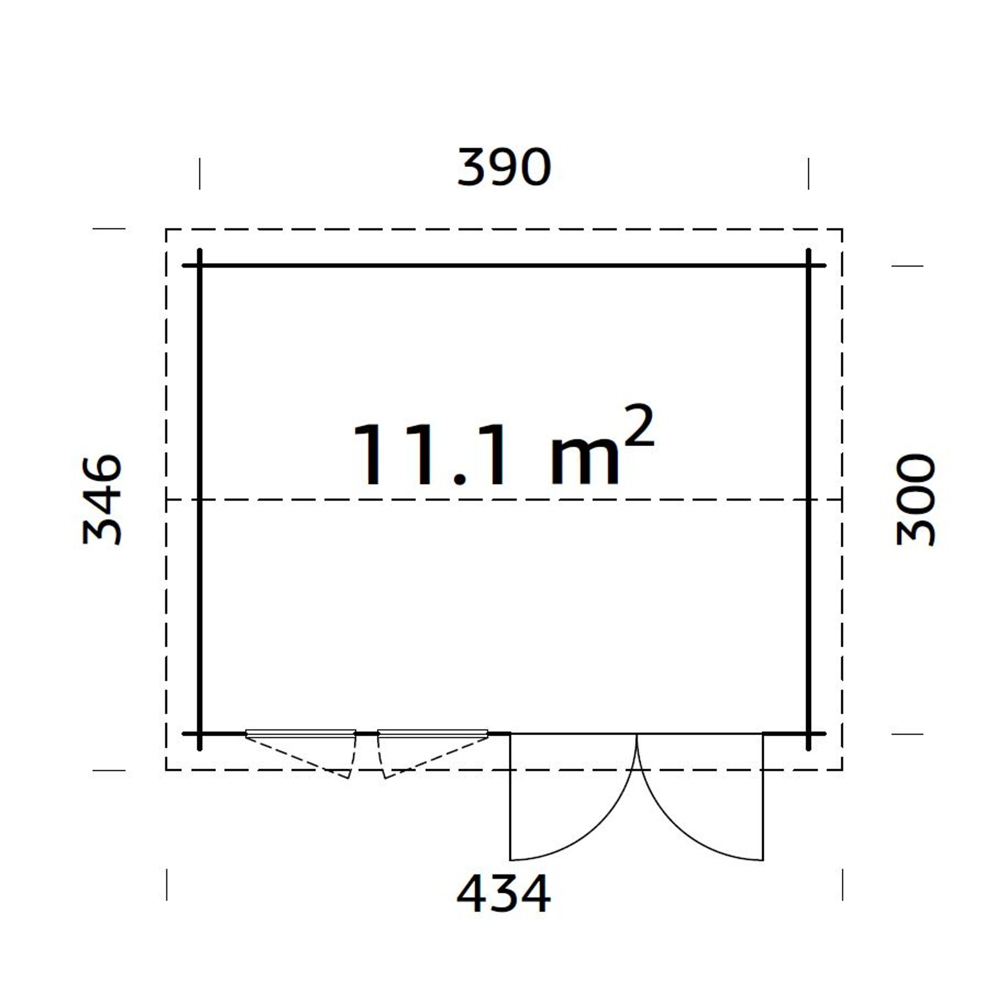Iris 11,1 m2 Grå dippad