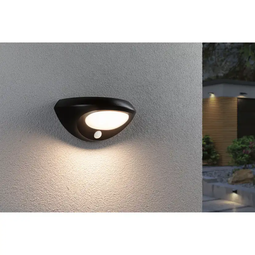 Fasadbelysning Solcell Paulmann Sorova LED med Skymningsstyrd rörelsedetektor IP44