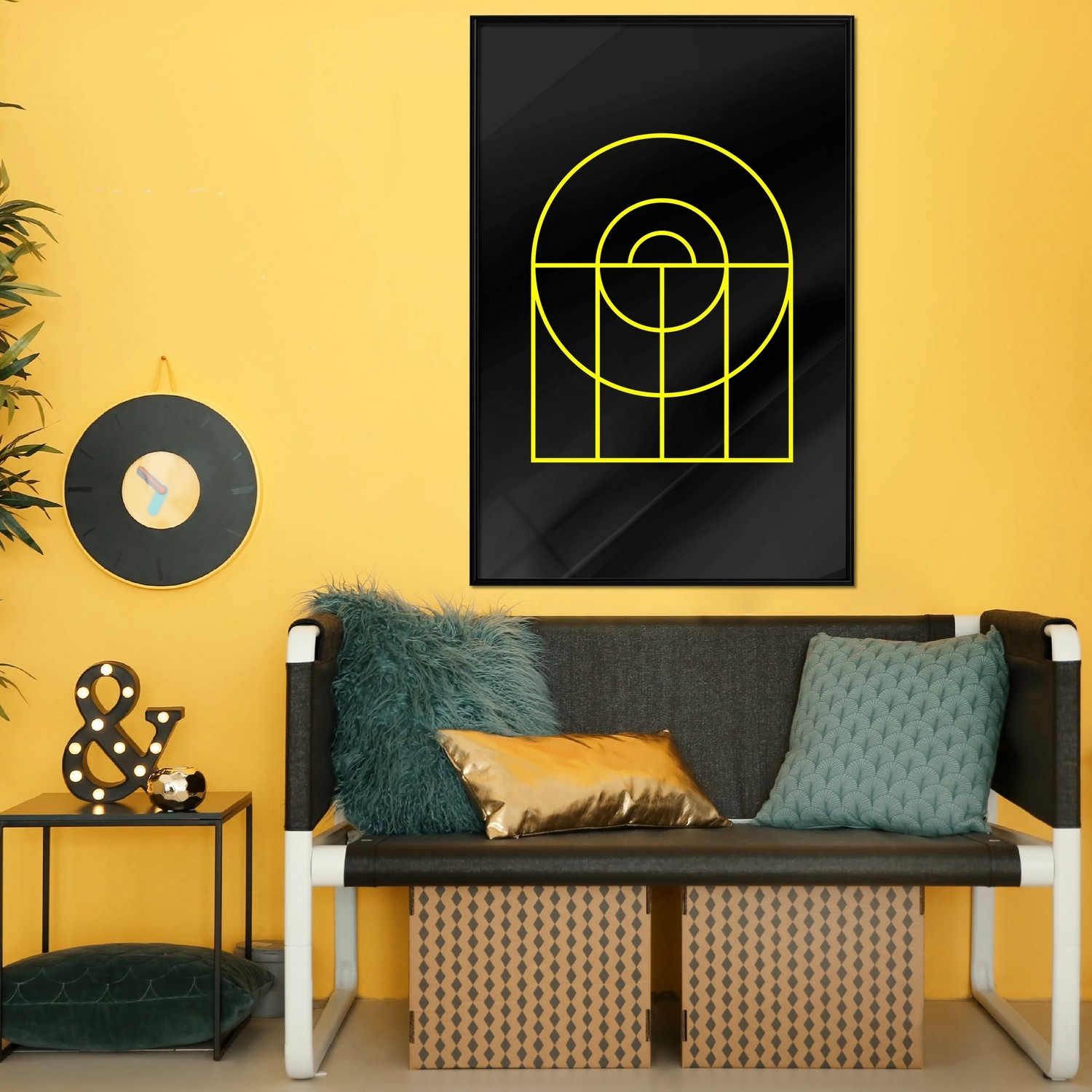 Poster Artgeist Affisch Black Geometry