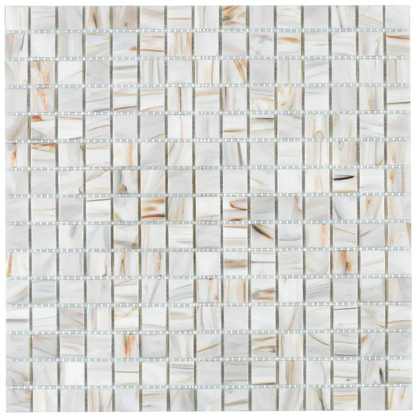 Glasmosaik Arredo Grå/Guld 2x2 cm