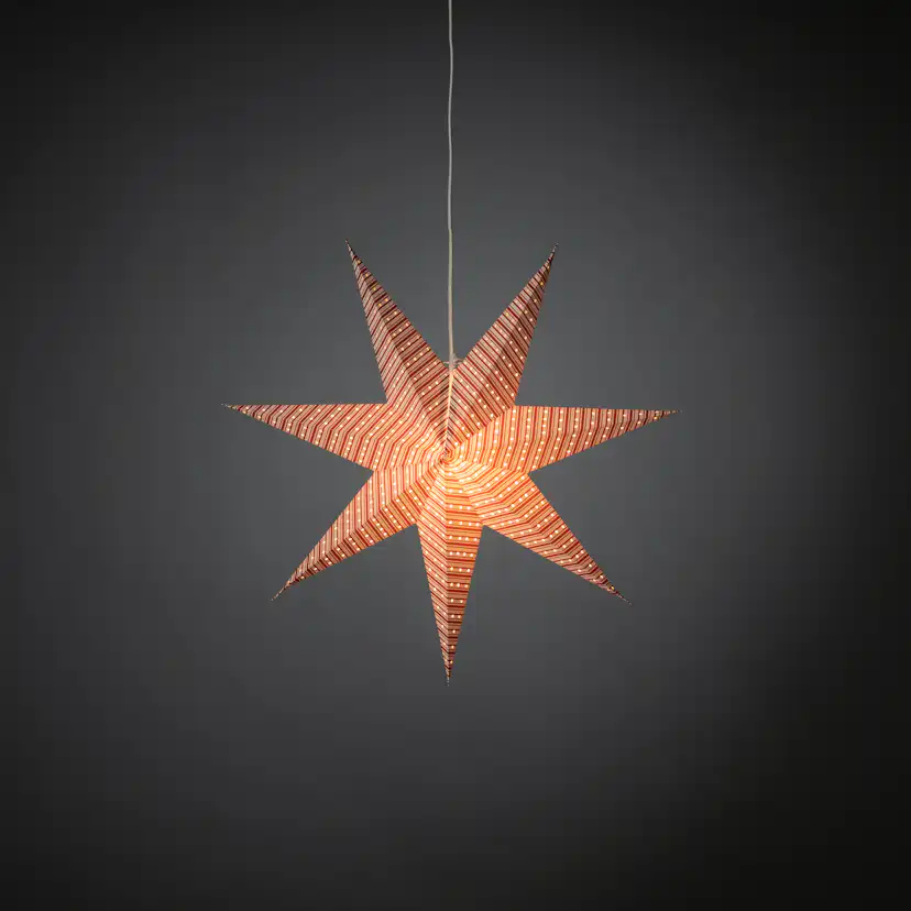 Adventsstjärna Gnosjö Konstsmide Rödrandig 60 cm