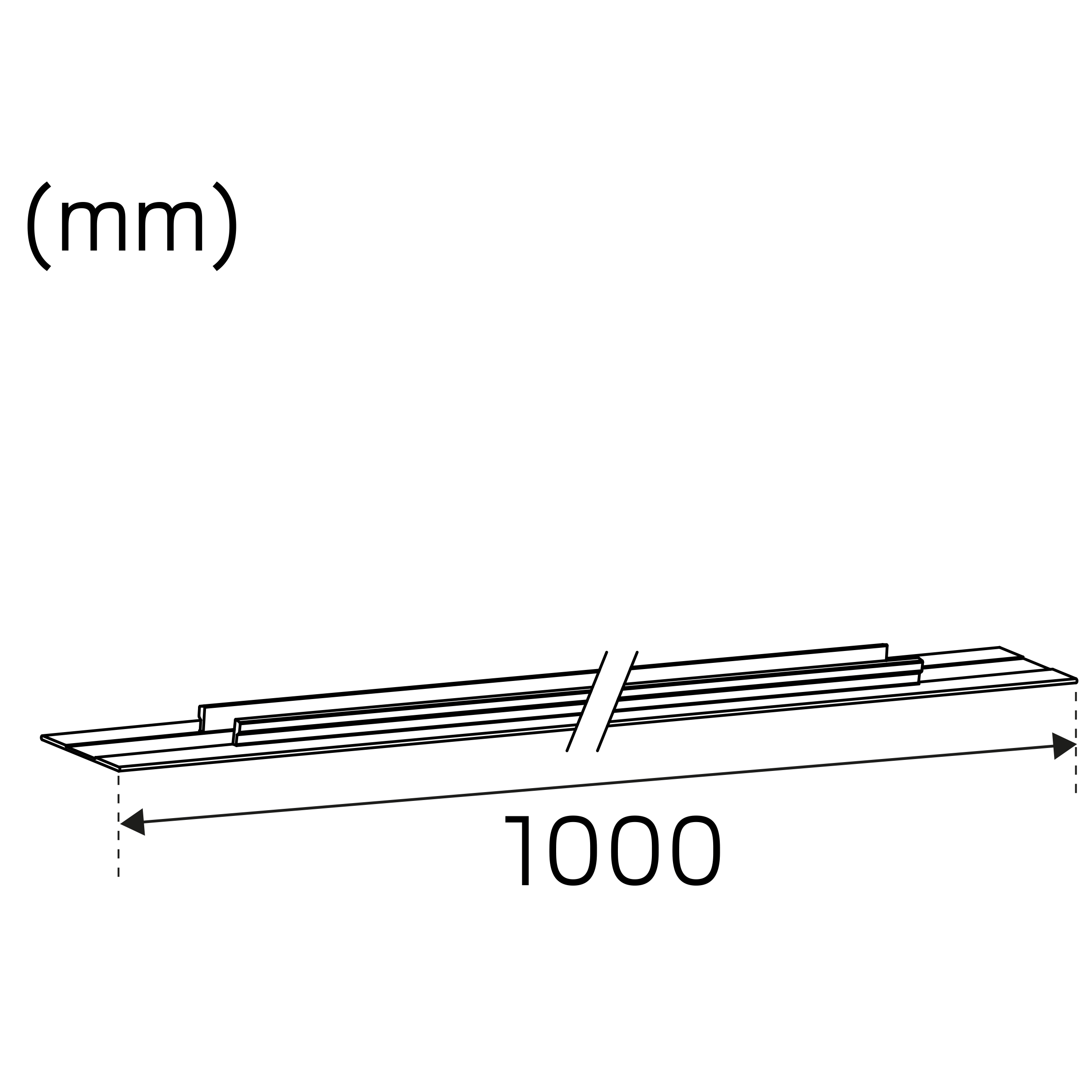 Täcklock Hide-a-lite LiteTrac 1-fas Vit