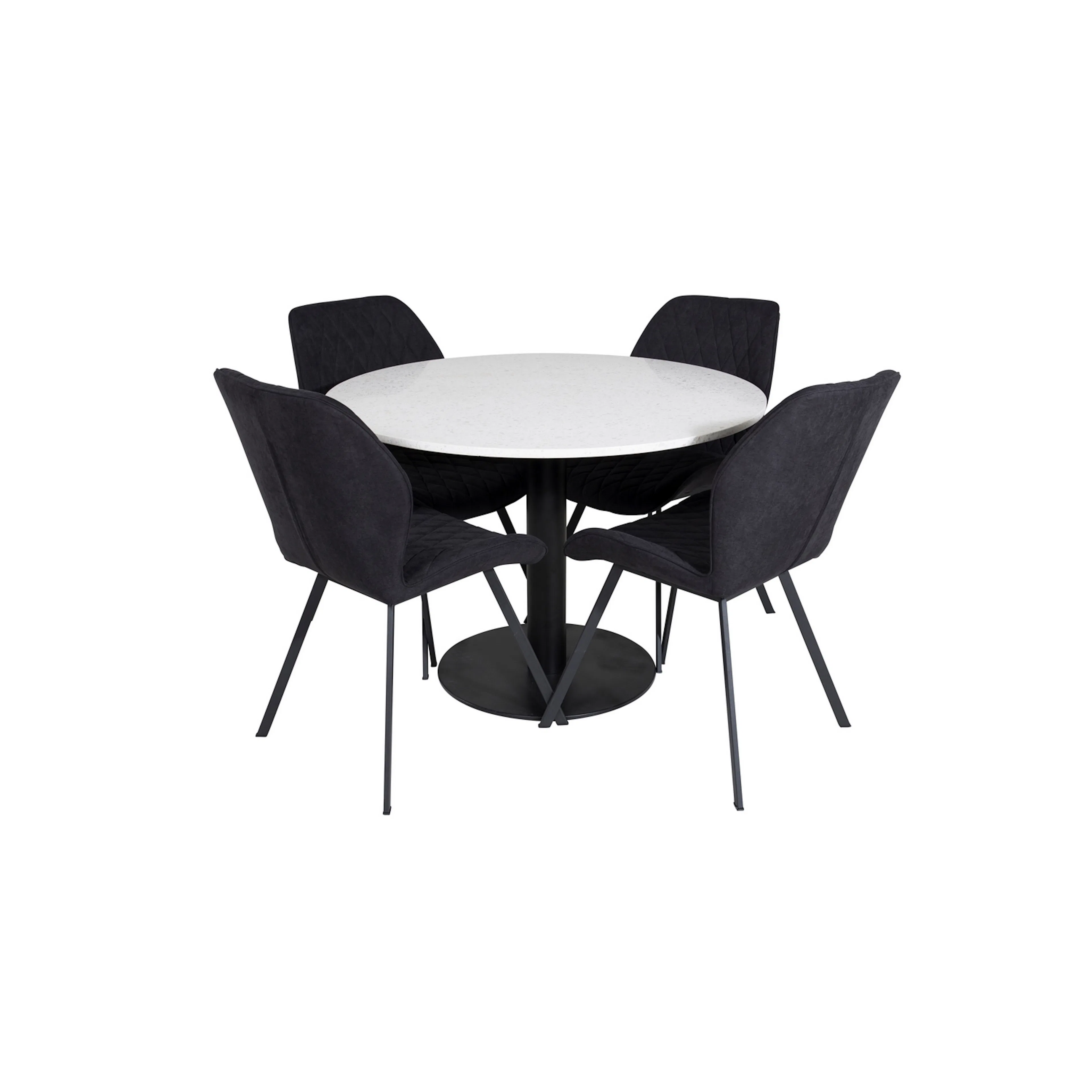 Matgrupp Venture Home Roxanna med 4 Geneva Stolar Runt