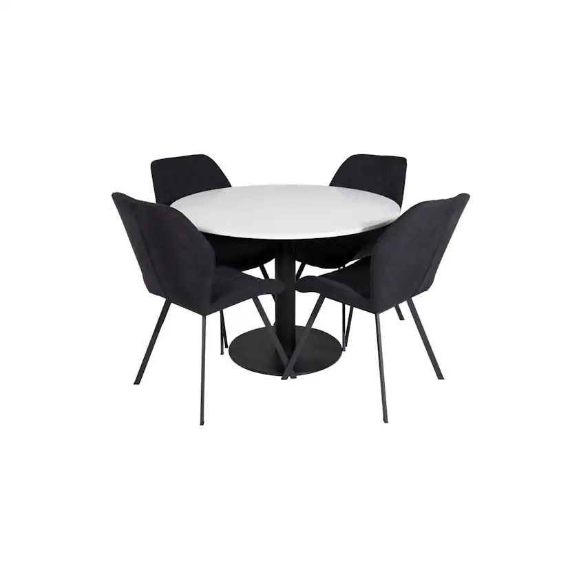 Matgrupp Venture Home Roxanna med 4 Geneva Stolar Runt