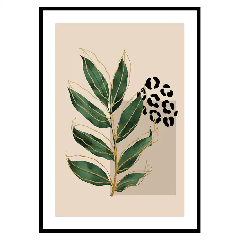 Poster Gallerix Abstract Leaves No2