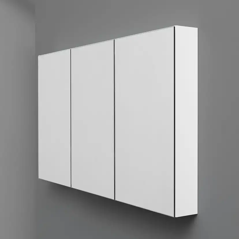 4AQUA Spegelskåp 120 vit blank Vit Blank, 1200 mm