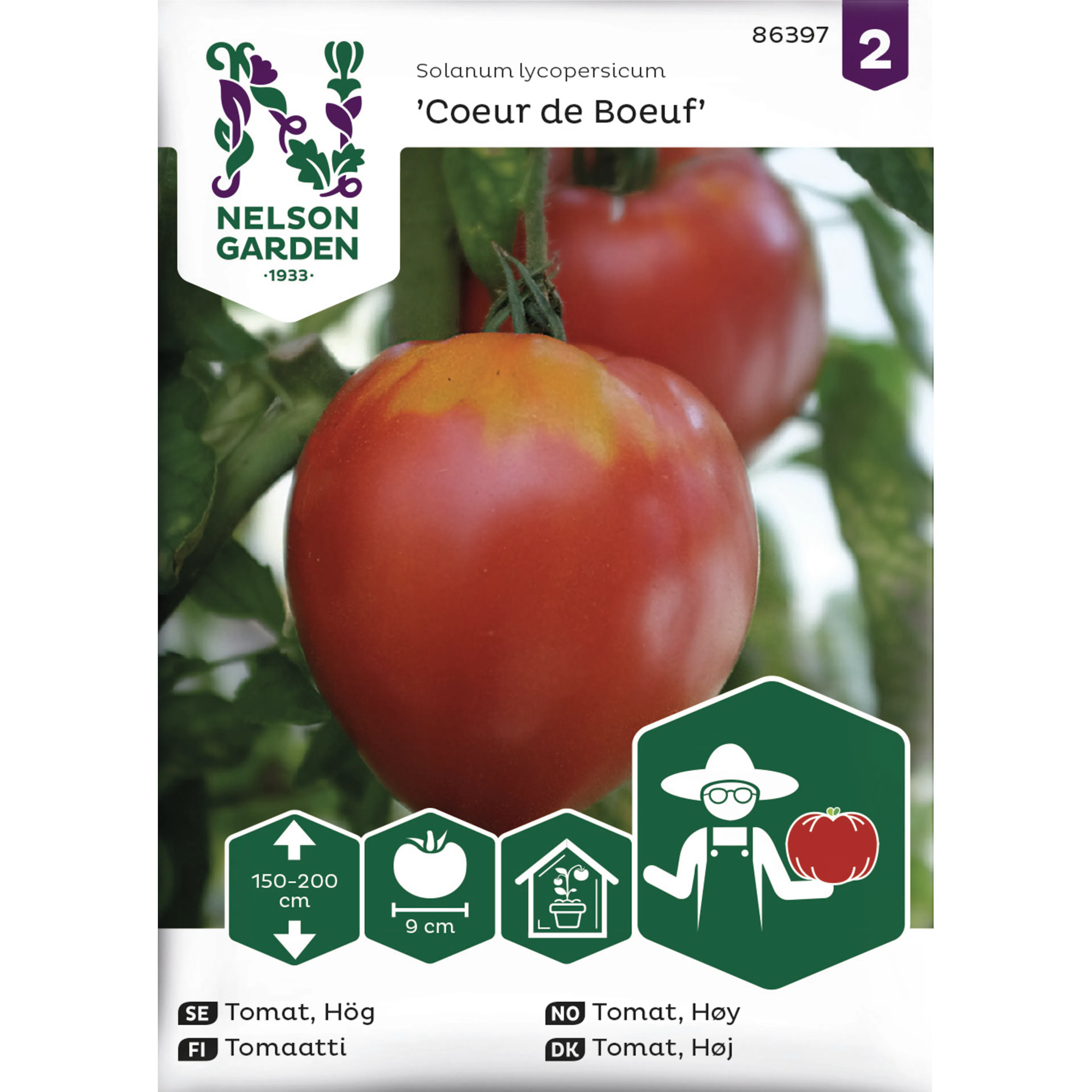 Frö Nelson Garden Tomat Hög Coeur de Boeuf