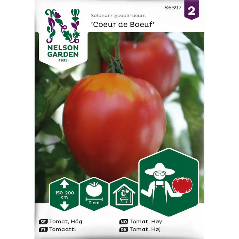 Frö Nelson Garden Tomat Hög Coeur de Boeuf