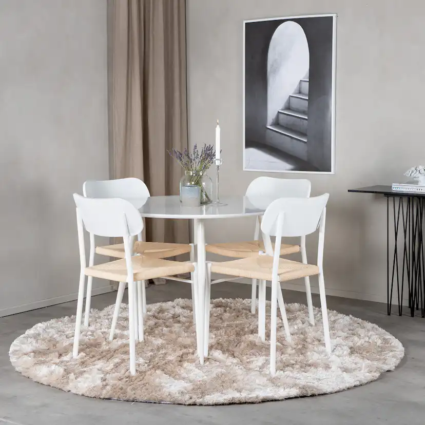 Matgrupp Venture Home Plake med 4 Peggy Stolar Runt