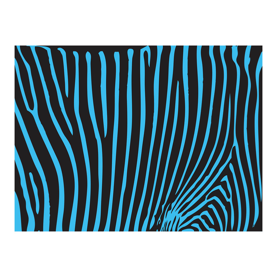 Zebra pattern (turkos) 200x154 Storlek: 200x154 cm