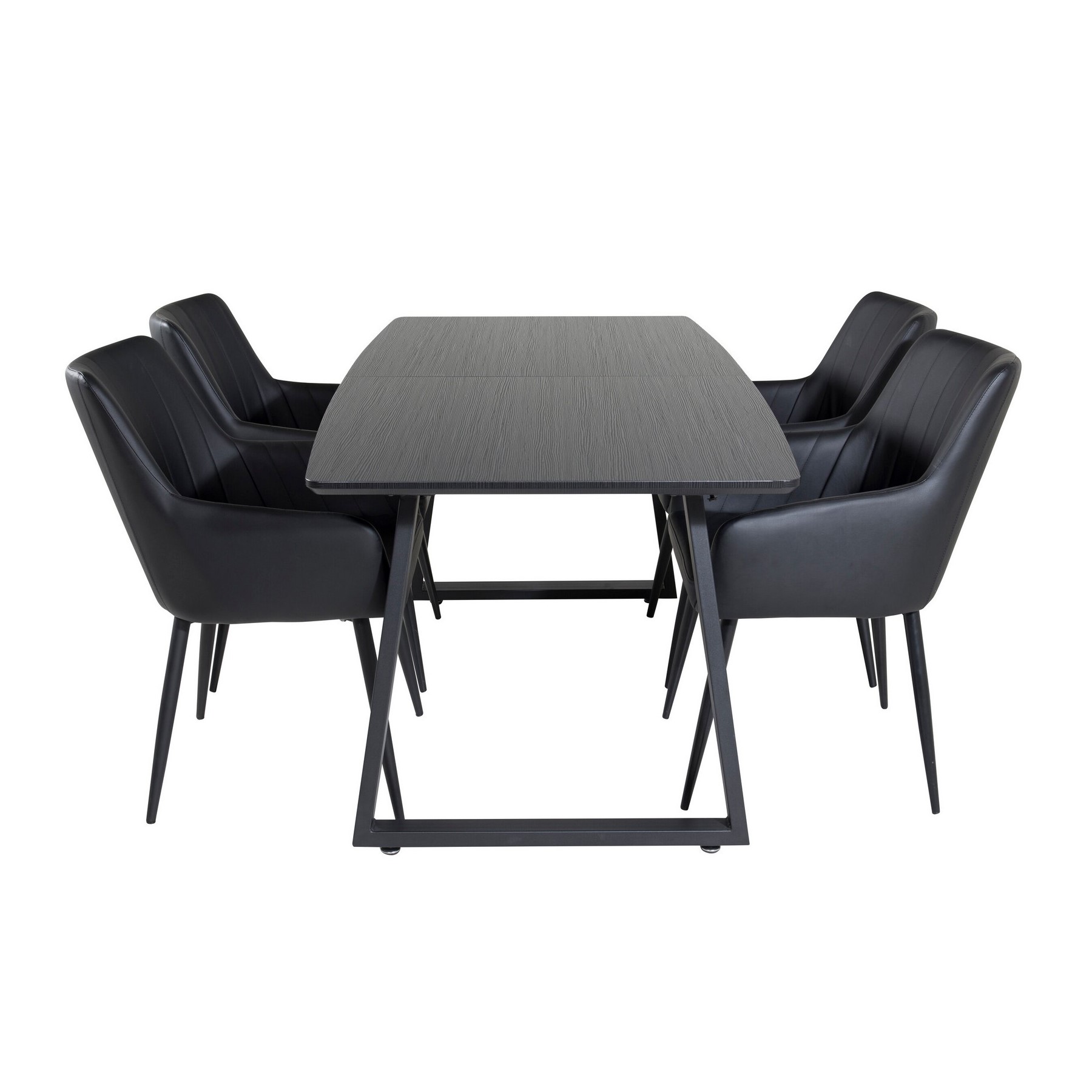 Inca Extentiontable - Black top / black Legs +Comfort - Dini Svart/Svart