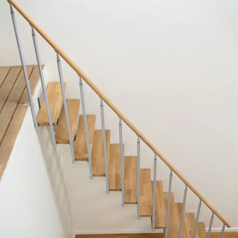 DUBLIN ek steg rak pearl grey CLASSIC II räcke 11T 61cm Grå, LxB: 1750x610 mm
