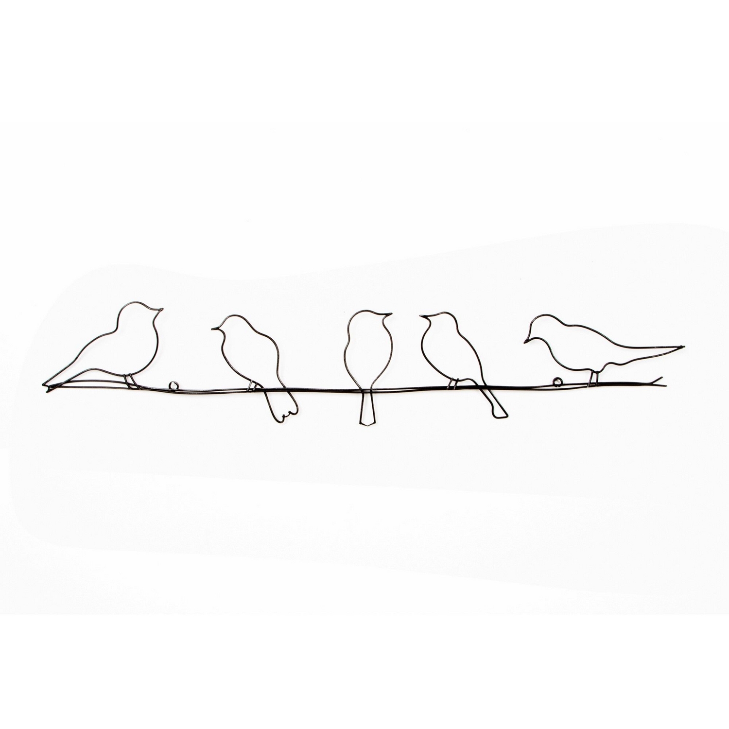 Metallkonst Art for the Home Birds on a Wire