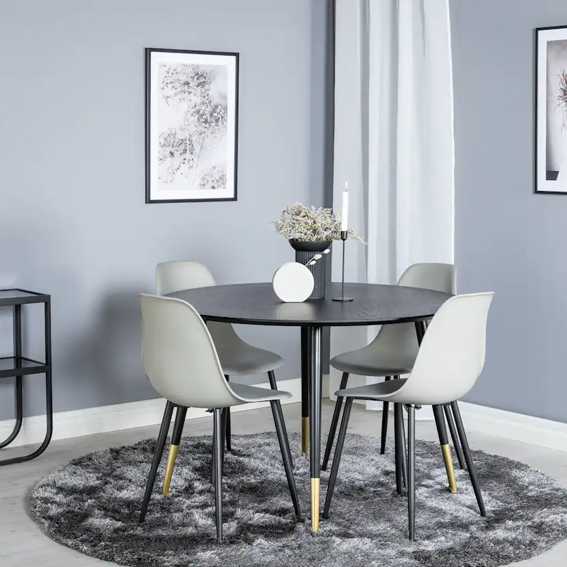 Matgrupp Venture Home Dipp Ø115 cm med 4 Polar Plast Stolar