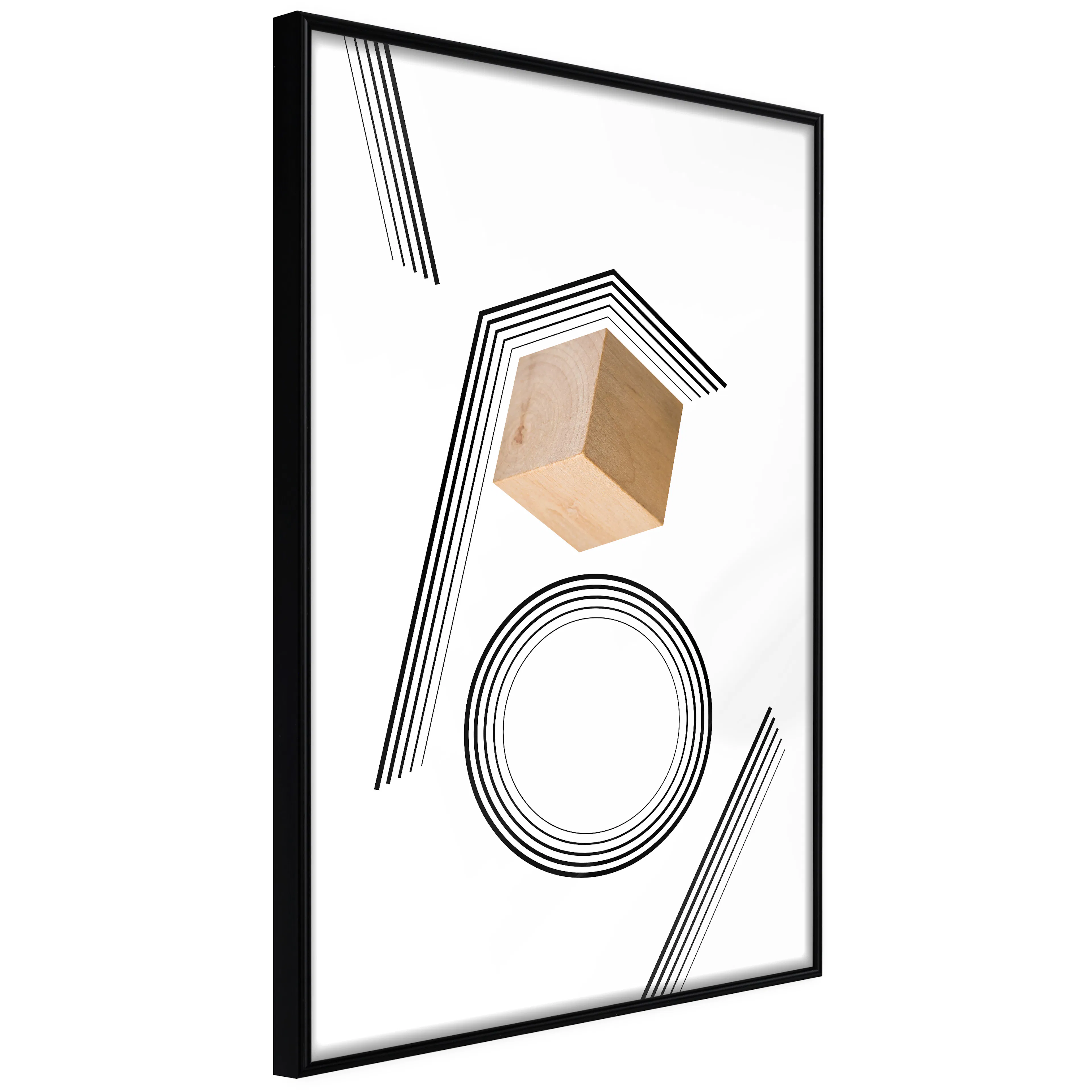 Affisch - Wooden Cube [Poster] 40x60 Svart ram, 40x60 cm